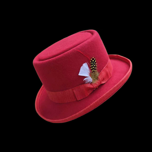 หมวกผ้าสักหลาดขนแกะสไตล์พายหมูหมวกขนสัตว์แท้มีขนสำหรับงานเลี้ยงธุรกิจสบายๆหรือตกปลาขายส่งจากโรงงาน - Product Image 5