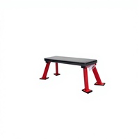 Banc de musculation professionnel robuste, avec coussin épais en PU, design plat fixe, pour musculation et levage de poids.