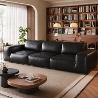 Canapé de salon en cuir véritable, modèle 2026, nouveau, élégant, haut de gamme, luxe léger, style minimaliste italien, fabriqué sur mesure par l'usine de Foshan.