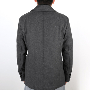 カスタマイズメンズウールトレンチオーバーコートダブルブレストピーコートクラシックノッチカラー多色プラスサイズ - Product Image 3