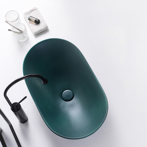 Lavabo da Appoggio Personalizzabile in Ceramica <span class=keywords><strong>Design</strong></span> Moderno Lavandino in Cemento per <span class=keywords><strong>Bagno</strong></span> - Product Image 3