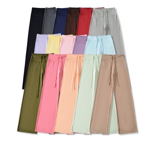 <span class=keywords><strong>Pantaloni</strong></span> Yoga da <span class=keywords><strong>Donna</strong></span> a Vita Alta, Larghi e Dritti, Stile Hip Hop, in Tessuto Oxford Antirughe, <span class=keywords><strong>con</strong></span> <span class=keywords><strong>Elastico</strong></span> in Vita, Casual Estivi - Product Image 1