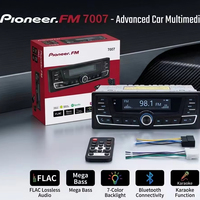 Radio FM para Auto Pioneer.FM 7007, Subwoofer RCA, Fuente de Sonido, Lector de Tarjetas de Disco, Reproductor USB MP3, Estéreo para Automóvil