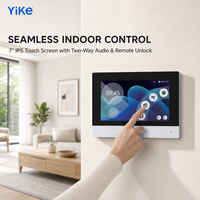 Système d'interphone vidéo domestique avec écran IPS de 7 pouces, 1024x600, unité extérieure en aluminium, vue à 110 degrés et déverrouillage de la porte