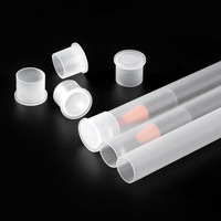En stock, ensemble de tubes transparents en PP, étui pour crayon à sourcils, emballage protecteur, Hengsi 1818, moulage par soufflage plastique droit, cosmétique