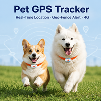 Localizador GPS Inteligente 4G para Mascotas, Función Antipérdida, Alertas de Geocerca, Resistente al Agua IP67, 5 Días de Duración de la Batería, Cerca Virtual por Aplicación para Perros y Gatos