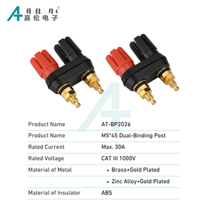 Jialun Bananenpluggen Paar Terminals Rood Zwart <span class=keywords><strong>Connector</strong></span> Versterker <span class=keywords><strong>Terminal</strong></span> Binding Post Banaan <span class=keywords><strong>Speaker</strong></span> Plug <span class=keywords><strong>Jack</strong></span> - Product Image 4