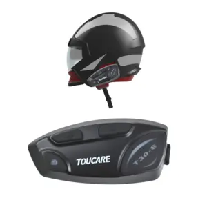 Toucare Bike Helmet Bluetooth Intercom Motorcycle Accessories Moto Waterproof Intercom Systems Helmet Communicator Headphones
