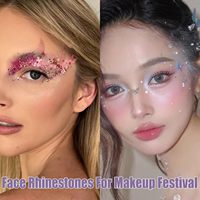 Autocollants Papillons en Strass Auto-Adhésifs pour le Visage, Accessoires de Rave, Bijoux de Corps et Cheveux, Essentiels pour les Festivals