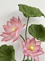 Fleur géante artificielle en organza et papier, faite à la main, pour la décoration intérieure, les fêtes et les centres commerciaux