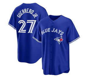 Maillot de baseball pour hommes Toronto 27 Guerrero Blue <span class=keywords><strong>Jays</strong></span>, t-shirt brodé Kirk Kay 47, maillots de baseball pour jeunes Toronto Blue <span class=keywords><strong>Jays</strong></span> - Product Image 5
