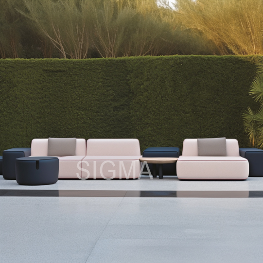 Outdoor Furniture Waterproof One Seat Sofa Outdoor Garden Patio Table Sofa Cushion Seat Chair
