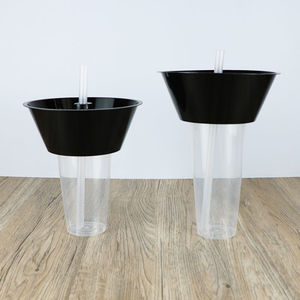 Bán buôn cốc nhựa đựng đồ ăn vặt và đồ uống 500ml 700ml, khay đựng lẩu nhựa, bán chạy, cốc lẩu trái cây kèm ống hút - Product Image 3