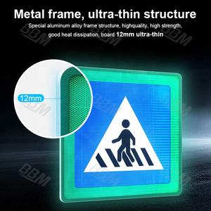 Panneau routier carré à LED Panneau de signalisation lumineux pour passages pour piétons - Product Image 5