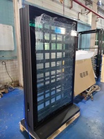 Cadre en aluminium Publicité vidéo numérique extérieure Double face LED Mupi 3d écran led 4000 lumens écran vitrine
