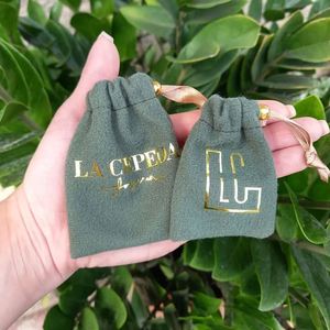 Custom Logo Printed Premium Soft Velvet <b>Pouch</b> Soft Velvet Gift Packaging Bag Small <b>Drawstring</b> Velvet <b>Pouches</b> for Jewellery - Product Image 1