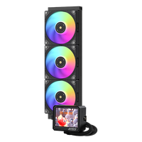 Refroidisseur d'eau pour processeur ICE MONARCH VISION 360 BK en aluminium, boîtier d'ordinateur de jeu, roulement à billes, ARGB, Intel LGA115X/1200/1700/1851 AM4/AM5