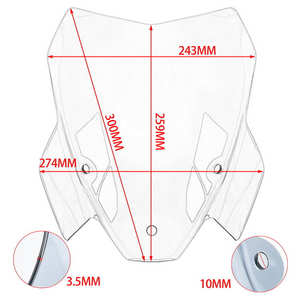 XXUN motocicleta precio de fábrica S 1000 R accesorios parabrisas carenado delantero cubre Deflector para <span class=keywords><strong>BMW</strong></span> S1000R 21-23 - Product Image 2