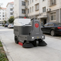 Machine à balayer les sols CleanHorse M3 pour hôtel, supermarché, électrique, 1400 mm, équipement de balayage commercial avec aspiration