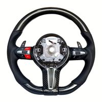Volant personnalisé en fibre de carbone brillante série M pour BMW M3 F30 F15 F16 F20 F21 F25 F26 F31 F32 F33 F34 F35 F36