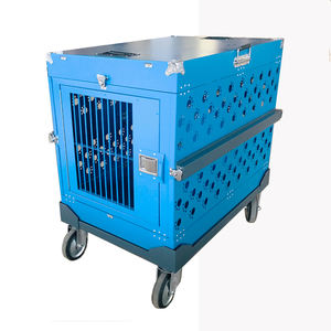 Cajas de viaje de aluminio para perros, jaula de Metal plegable portátil con ruedas y tapa de aseo - Product Image 2