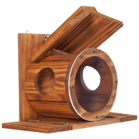 Mangeoire à écureuils en bois pour l'extérieur, mangeoire à oiseaux murale pour jardin, table à manger suspendue pour animaux de compagnie, nid pour hamster
