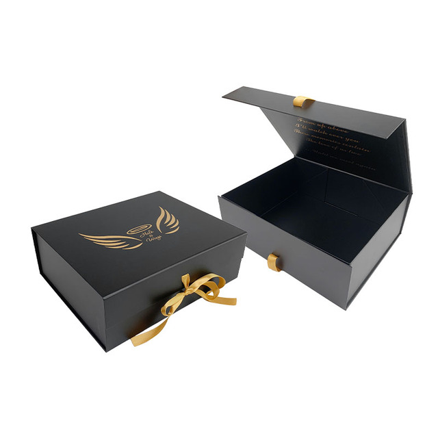 Magnetic Gift Box for Apparel Gift Packaging Custom Magnetic Gift Box with Ribbon