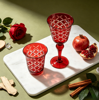 Verre à vin en cristal SNW personnalisé, gravé à la main, motif classique vintage, avec perles, pour cadeau, fête, mariage