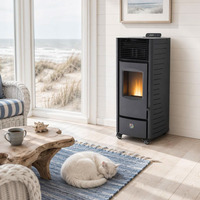 Poêle à granulés de bois autoportant en gros, alimentation automatique, thermostat intelligent, chauffage intérieur pour maison, bureau, magasin