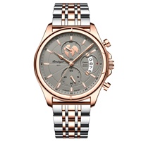 Montre-Bracelet de Luxe pour Hommes, Tendance, Étanche, Calendrier Lumineux, Bracelet en Acier Inoxydable