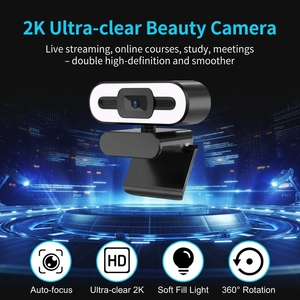 <span class=keywords><strong>Webcam</strong></span> B11 à Mise au Point Automatique avec Lumière d'Appoint, Caméra USB pour Streaming en Direct 2K 4K 1080p 30FPS, Plug-and-Play, Vision Nocturne, En Stock - Product Image 4
