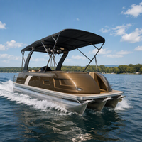 Yacht de sport luxueux, bateau de pêche, bateau ponton grande capacité, sièges de luxe, système audio, bateau ponton