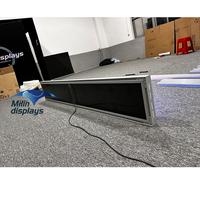 Boîte lumineuse publicitaire murale personnalisée en aluminium 3D carrée avec éclairage LED pour enseigne commerciale, logo, 10 pieds