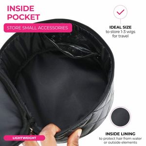 Boîte de voyage ou trousse de maquillage compacte et durable pour perruques, collection Premium BSCI Factory, en noir - Product Image 2