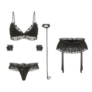 Ropa interior sexy Eur y Amer 2023, lencería sexual, liguero de princesa, encaje, traje de tres puntos, venta al por mayor - Product Image 1