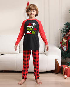 Nouveaux Ensembles de <span class=keywords><strong>Pyjama</strong></span> de Noël à Manches Longues avec Imprimé Père Noël, Tenues de Nuit à Carreaux Rouges pour Femme, Vêtements d'Intérieur Idéals pour l'Été et l'Automne - Product Image 2