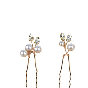 Lot de 6 épingles à cheveux vintage en cristal et perles pour mariée, accessoire de coiffure de mariage - Product Image 4