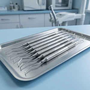 ชุดเครื่องมือขูดหินปูนและขูดหนังกำพร้า 7 ชิ้น ทำจากเหล็กกล้าไร้สนิม สำหรับงานทันตกรรม - Product Image 2