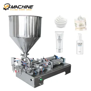 Double Head Paste Filling Machine /Horizontal Piston Paste filler/ Electric Paste Filling Machine