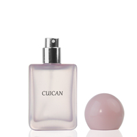 Flacon de parfum en verre de style fille mignon carré givré 30ML 50ML 100ML personnalisé avec bouchon