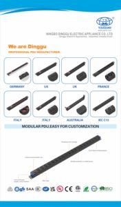 Распределительная коробка (PDU) 1U с израильскими розетками, автоматическим выключателем, 16-20А, 220-250В, удобная, из алюминиевого сплава, для простой установки в стойку - Product Image 6