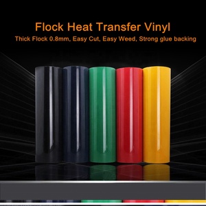 Seaart 3D Rose Troupeau 0.8mm <span class=keywords><strong>Flex</strong></span> 20 Couleurs S7 Série SGS Testé Troupeau Rouleau de Vinyle De Transfert De Chaleur - Product Image 2