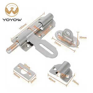 Double Opening Two Way Heavy Duty Stainless Steel Gate <b>Latch</b> Reinforced Solid Core Barrel Bolt Easy Install For School Hospital - Product Image 3