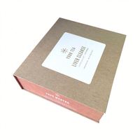 Sachet de tisane en carton kraft avec logo personnalisé Boîtes d'emballage cadeau avec séparateurs Boîtes d'emballage magnétiques avec sachets de thé pour gobelet en verre