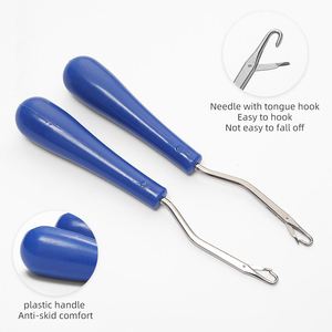 เข็มถักโครเชต์มือจับพลาสติกสีฟ้า - Product Image 3