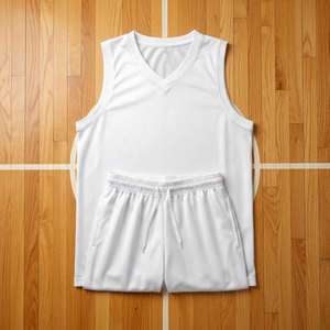 Ensemble de maillots de basket-ball blancs personnalisés sans manches, uniforme de sport à séchage rapide, kit d'entraînement en mesh pour adultes - Product Image 2