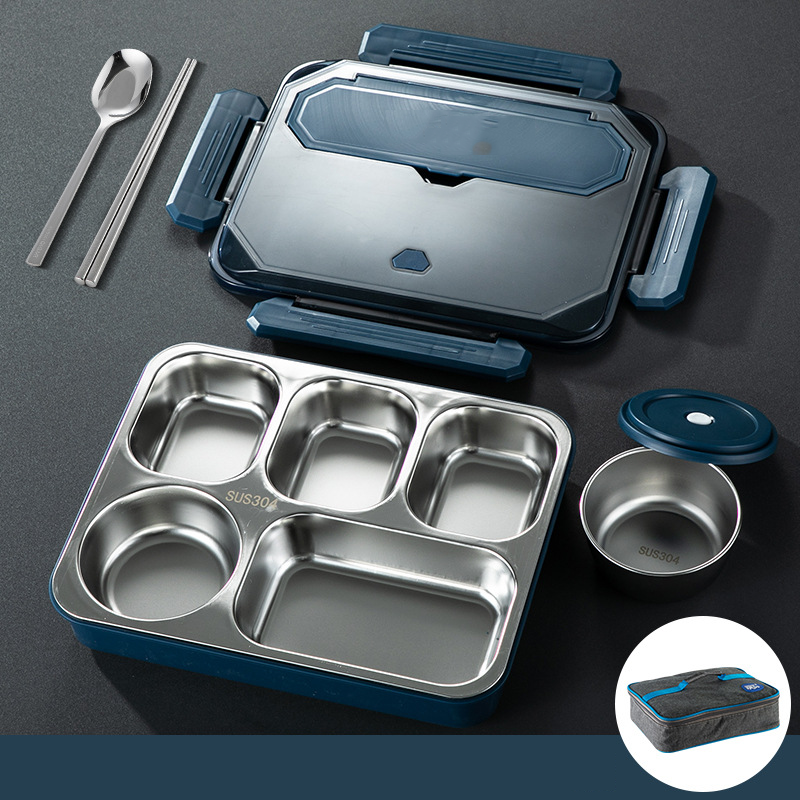 5 compartments with insulated bag