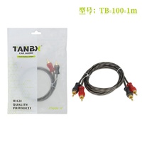Cable de Audio RCA para Auto, Macho a Macho, Cable de Señal RCA de 1 Metro TB-100 1M