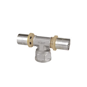 Conexión a presión hembra en T 20X1/2X20 Aleación forjada Acero inoxidable Latón Zinc NPT Conexión para aplicación de aceite y agua 10mm - Product Image 2