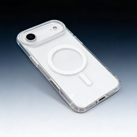 Casing HP Anti-Shock Desain Polos Transparan TPU+Akrilik untuk 12 13 14 15 16 17 Pro Max
